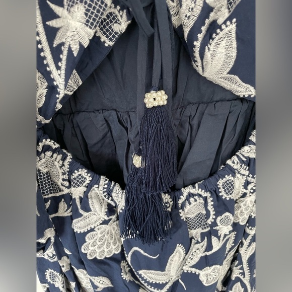 WAIMARI's 'Emanuelle' navy embroidered midi dress NWT - Picture 13 of 13